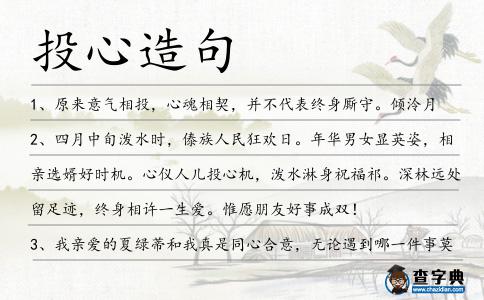 投心造句