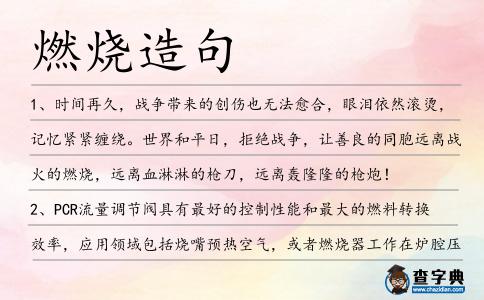 燃燒造句