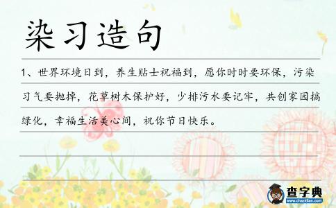 染習造句
