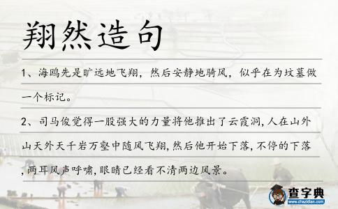 翔然造句