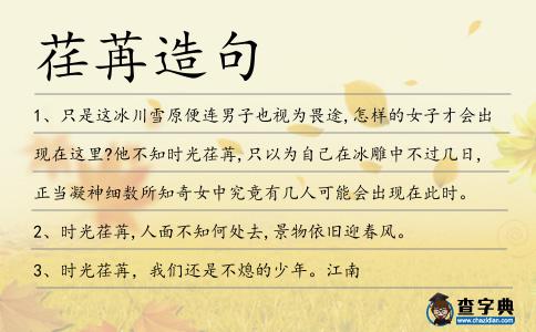 荏苒造句