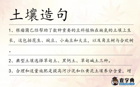 土壤造句