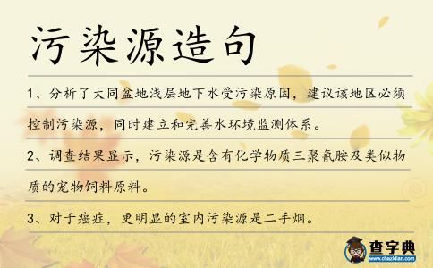污染源造句