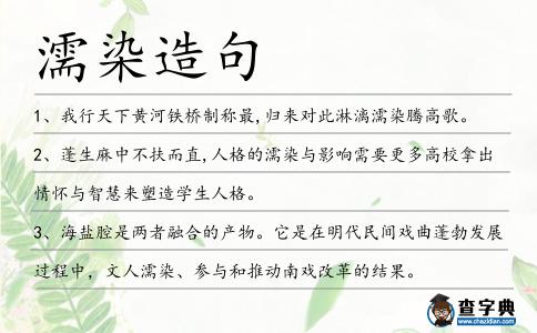 濡染造句