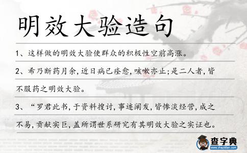 明效大驗(yàn)造句