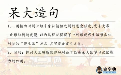呆大造句