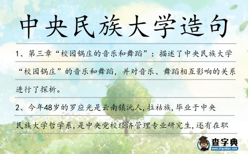 中央民族大學造句