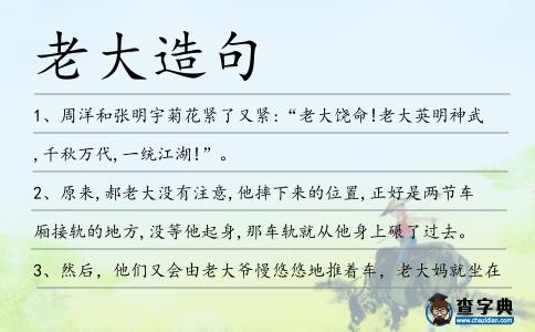 老大造句
