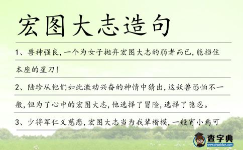 宏圖大志造句
