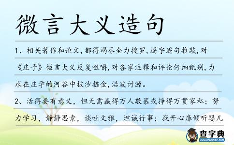 微言大義造句
