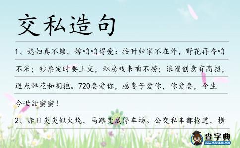 交私造句