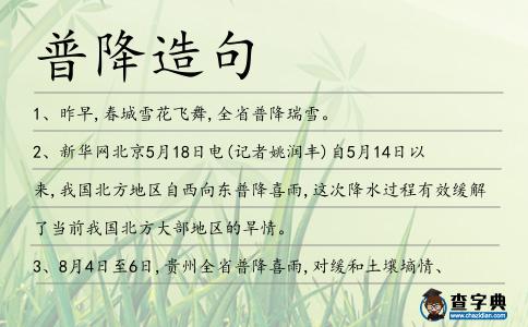 普降造句