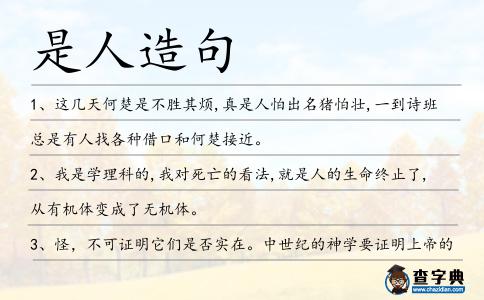 是人造句