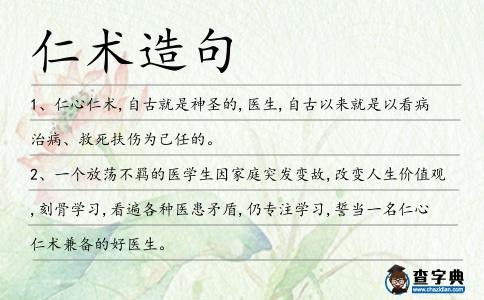 仁術造句