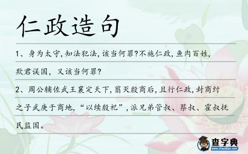 仁政造句