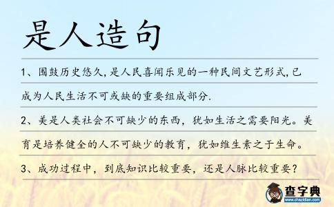 是人造句