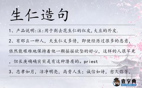 生仁造句