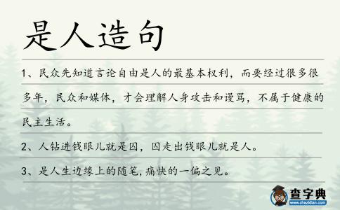是人造句