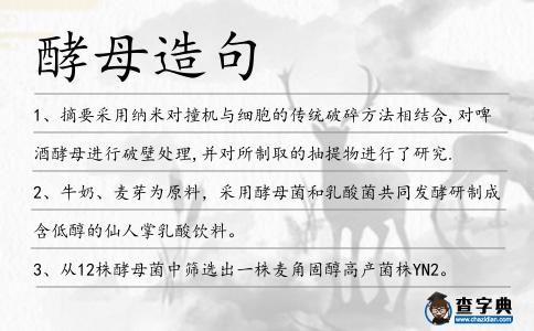 酵母造句