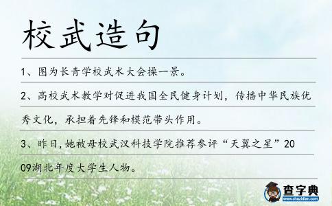 校武造句