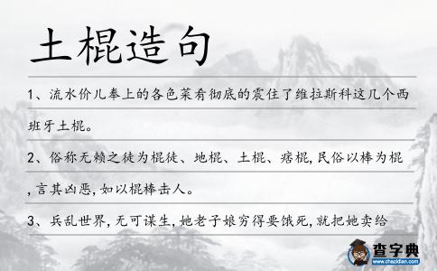 土棍造句