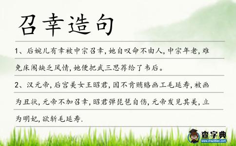 召幸造句