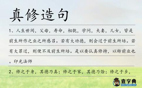 真修造句