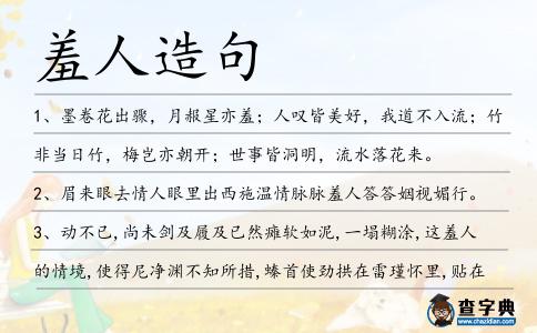 羞人造句