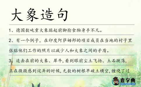 大象造句