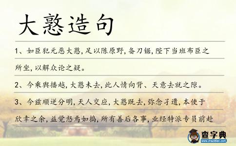 大憝造句