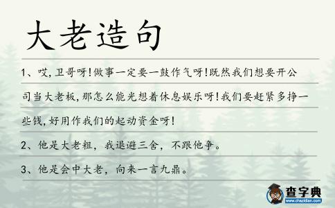 大老造句