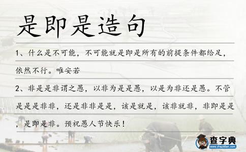是即是造句