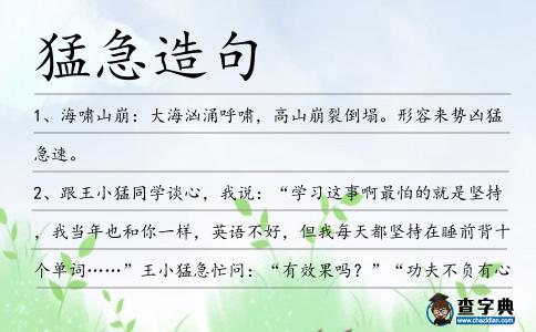 猛急造句