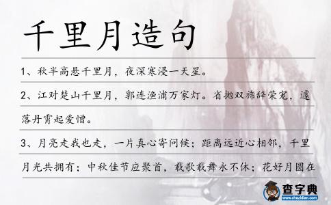 千里月造句