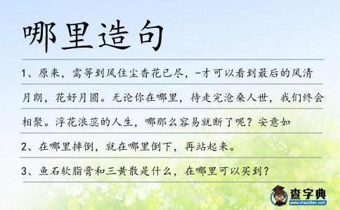 哪里造句