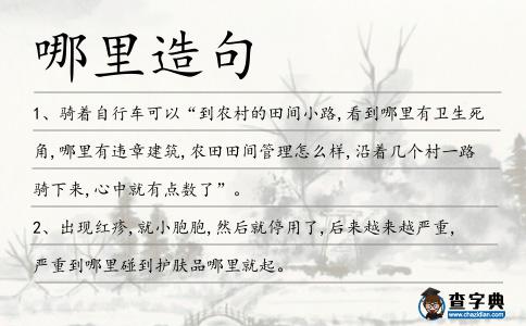 哪里造句