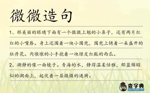 微微造句