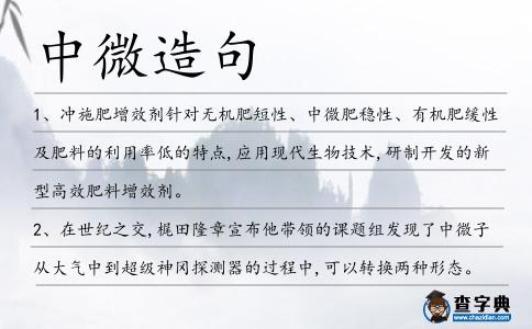 中微造句