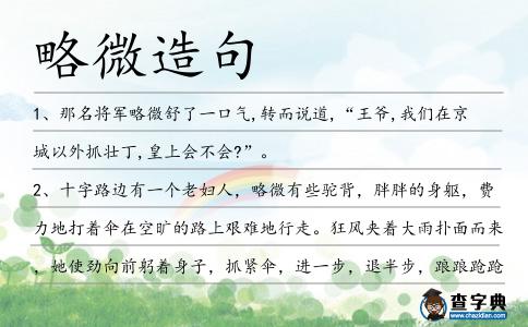略微造句