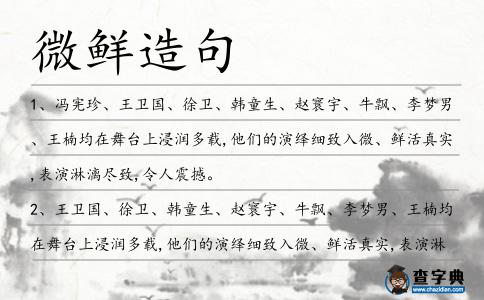 微鮮造句