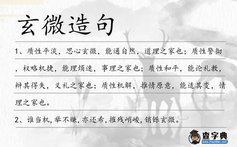 玄微造句