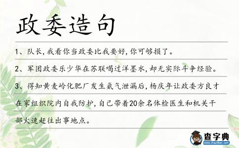 政委造句