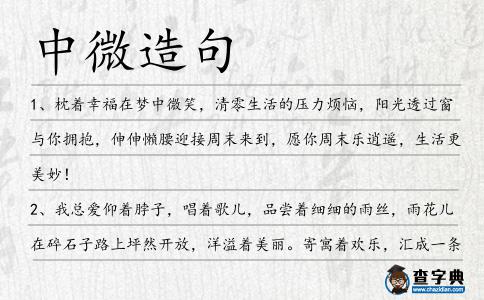中微造句