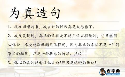 為真造句