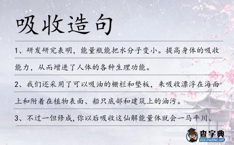 吸收造句