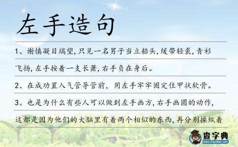 左手造句