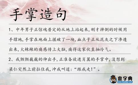 手掌造句