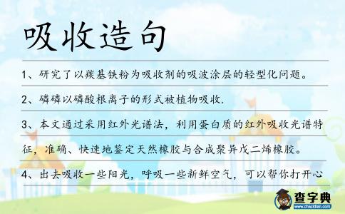 吸收造句