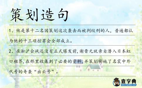 策劃造句