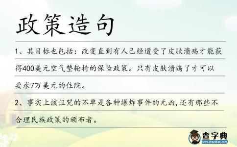 政策造句